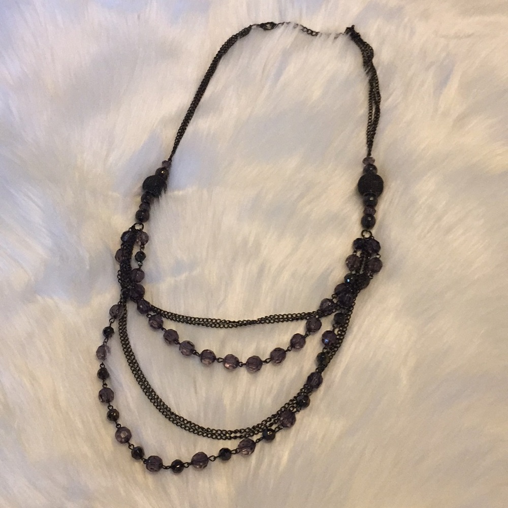 Black multi-chain necklace